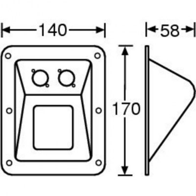 Adam Hall 87160 Dish D-Type Sockets blk