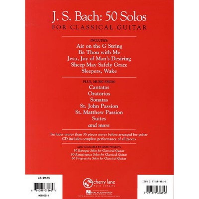 Hal Leonard J.S. Bach 50 Solos for Classic