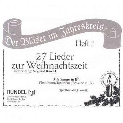 Musikverlag Rundel 27 Lieder Weihnacht 3 Bb