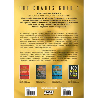 Hage Musikverlag Top Charts Gold