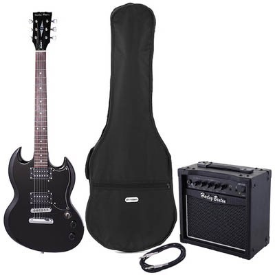 Harley Benton DC-200 BK Student Serie Bundle