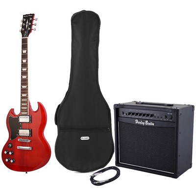 Harley Benton DC-580LH CH Vintage Ser Bundle