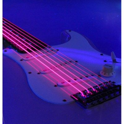 pink bass strings