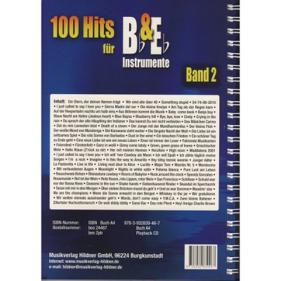 Hildner Musikverlag 100 Hits for Bb & Eb 2