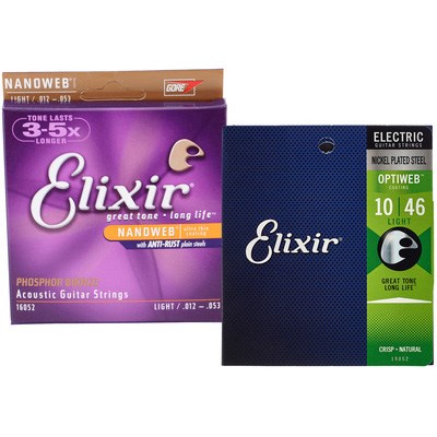 Elixir Acoustic/E-Guitar Bundle