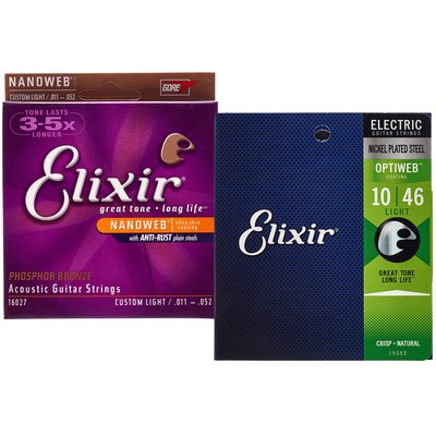 Elixir Acoustic/E-Guitar Bundle