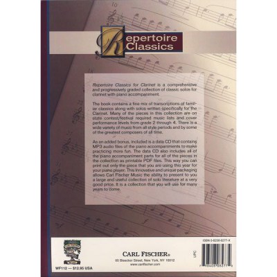 Carl Fischer Repertoire Classics Clarinet