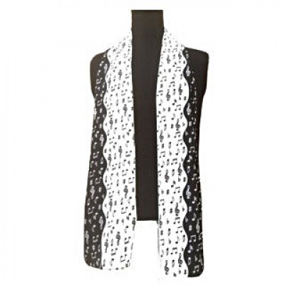 Music Sales Music Scarf Black/White