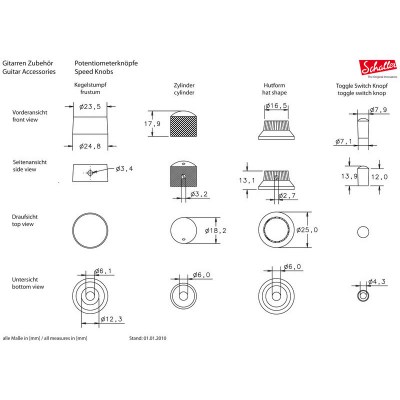 Schaller Dome Knob Cylinder RU