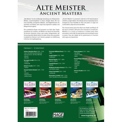 Hage Musikverlag Alte Meister Fl Piano