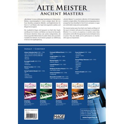 Hage Musikverlag Alte Meister Hr Piano