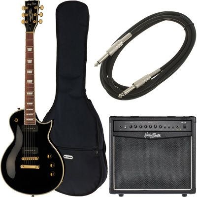 Harley Benton SC-Custom II P90 Black Bundle