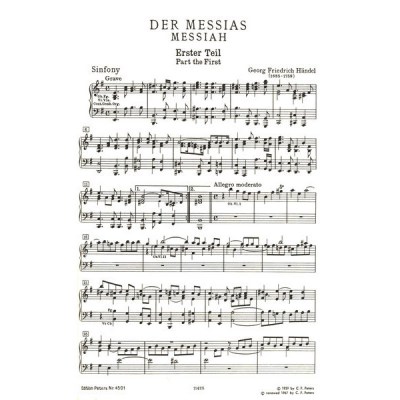 C.F. Peters Handel Der Messias HWV56
