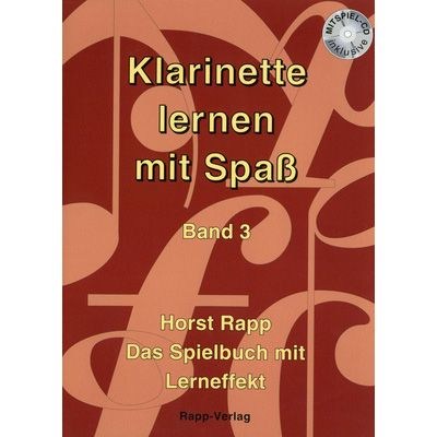 Horst Rapp Verlag Clarinet lernen mit Spaß 3