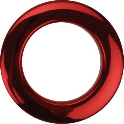 Bass Drum O's 2" Red chrome round HCR2