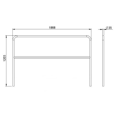 Stairville Tour Stage Handrail 2m
