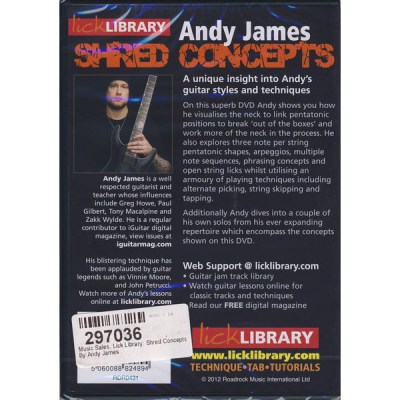 Music Sales Shred Concepts b.Andy James