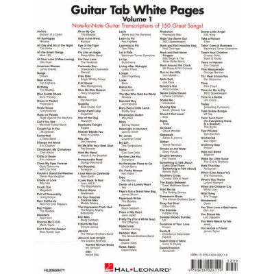 Hal Leonard White Pages Guitar Vol.1
