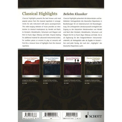 Schott Classical Highlights Clarinet