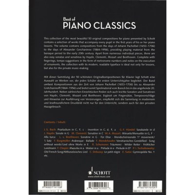 Schott Best Of Piano Classics