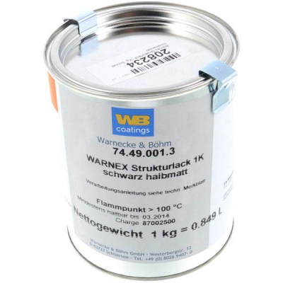 Warnex Structure Paint Black 1Kg