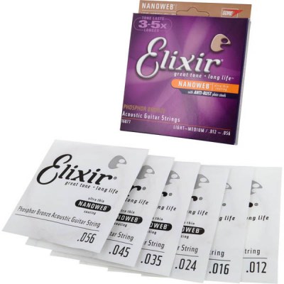 Elixir 16077 Light Medium Nanoweb