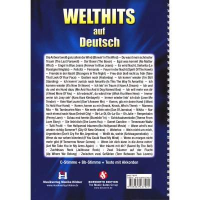 Hildner Musikverlag Welthits auf Deutsch