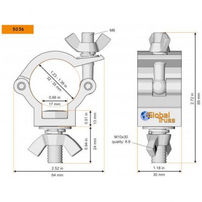 Global Truss 5036-B Half Coupler