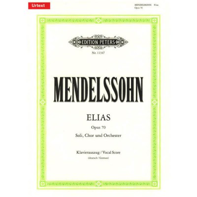 Edition Peters Mendelssohn Elias op.70
