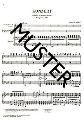 Henle Verlag Weber Clarinet Concerto No.1