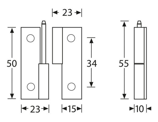 Adam Hall 2270L TP Detachable Hinge