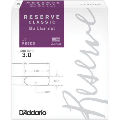 D'Addario Woodwinds Reserve Clarinet Classic 3,0
