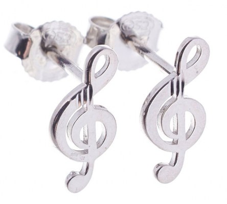 Rockys Stud Earrings Treble Clef S