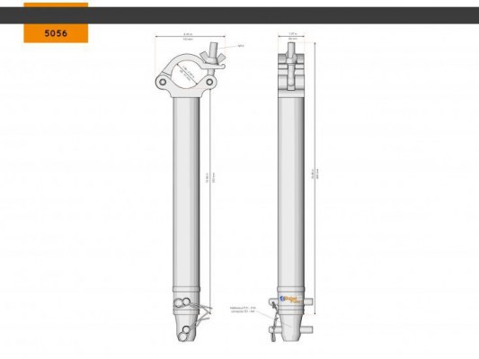 Global Truss 5056 Half Coupler Spacer 330mm