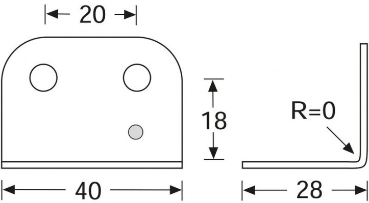 Adam Hall 4043 Corner Brace 40x28