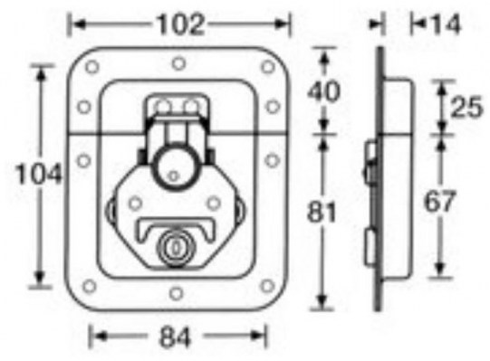 Adam Hall 17290LS Butterfly Latch medium