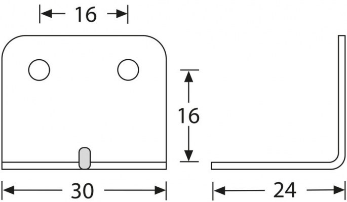 Adam Hall 40407 Corner Brace 30x24mm