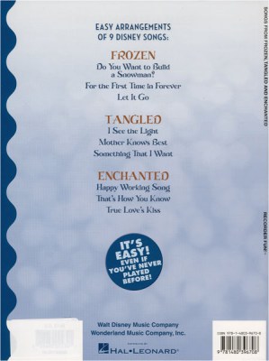 Hal Leonard Frozen Tangled Recorder