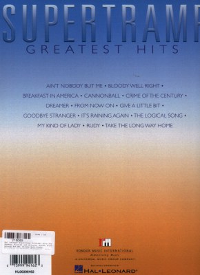 Hal Leonard Supertramp Greatest Hits PVG