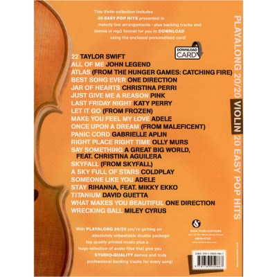 Wise Publications Playalong 20/20 Violin: Easy