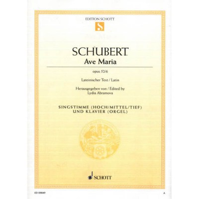 Schott Schubert Ave Maria Vocal